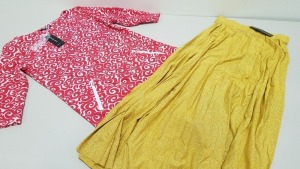 30 X BRAND NEW LOLIVE VERTE GOLDEN SKIRTS AND VEGAS RED DRESSES IN VARIOUS SIZES