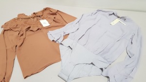 30 PIECE CLOTHING LOT CONTAINING DE COPINE HALF JUMPSUITS IN GREY AND NUDE IN VARIOUS SIZES ETC