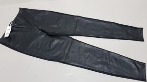 20 X BRAND NEW WALLIS LEATHER STYLED ZIPPED PANTS UK SIZE 14 RRP £30.00 (TOTAL RRP £600.00)