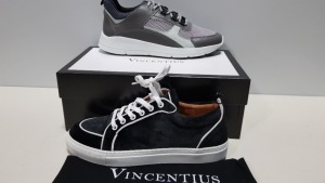 3 X BRAND NEW VINCENTIUS SHOES - 2 X V19S GREY SNEAKERS UK SIZE 7 AND 1 X SUEDE VSHOE02 UK SIZE 7 RRP £155.00