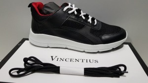 3 X BRAND NEW VINCENTIUS V19S BLACK SNEAKERS UK SIZE 7 RRP £155.00