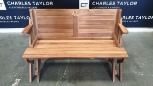 BRAND NEW SOLID TEAK WOODEN PICNIC BENCH 135 X 58 X 86cm RRP £500