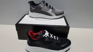 3 X BRAND NEW VINCENTIUS SHOES - 2 X V19S BLACK SNEAKERS UK SIZE 5 AND 1 X V19S GREY SNEAKERS UK SIZE 5 RRP £155.00 PP