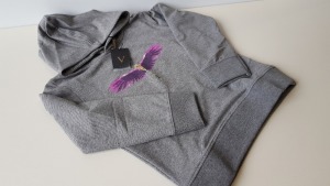 15 X BRAND NEW VINCENTIUS GREY FEATHER CHILDRENS HOODIES IN ASST SIZES RRP £49 PP TOTAL £735