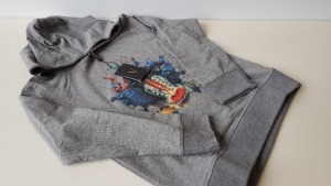 11 X BRAND NEW VINCENTIUS MANDRILL GREY CHILDRENS HOODIES IN ASST SIZES RRP £49 PP TOTAL £539