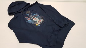 10 X BRAND NEW VINCENTIUS MANDRILL BLACK ADULT HOODIES IN ASST SIZES RRP £70 PP TOTAL £700