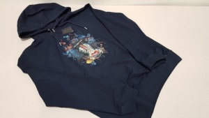 10 X BRAND NEW VINCENTIUS MANDRILL BLACK ADULT HOODIES IN ASST SIZES RRP £70 PP TOTAL £700