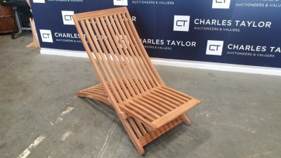 BRAND NEW SOLID TEAK WOODEN DILARA LOUNGER 178 X 60 X 75cm RRP £450