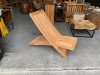 BRAND NEW SOLID TEAK WOODEN DILARA LOUNGER 178 X 60 X 75cm RRP £450 - 2