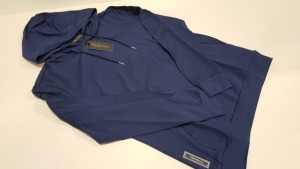 12 X BRAND NEW VINCENTIUS NAVY BLUE ADULT HOODIES IN SIZE M & XS - RRP £59 PP TOTAL £708
