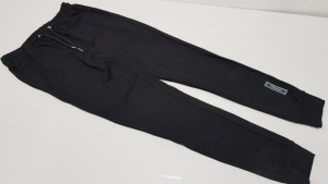 20 X BRAND NEW VINCENTIUS BLACK ADULT JOGGING PANTS IN SIZES M & S - RRP £35 PP TOTAL £700