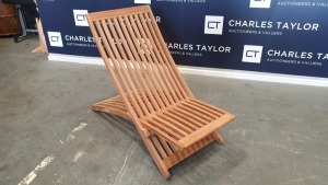 BRAND NEW SOLID TEAK WOODEN DILARA LOUNGER 178 X 60 X 75cm RRP £450