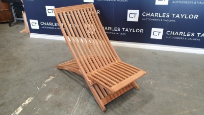 BRAND NEW SOLID TEAK WOODEN DILARA LOUNGER 178 X 60 X 75cm RRP £450