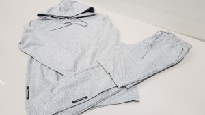 16 X BRAND NEW VINCENTIUS LIGHT GREY ADULT JOGGING PANTS PLUS 6 HOODIES IN VARIOUS SIZES - TOTAL RRP £914