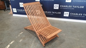 BRAND NEW SOLID TEAK WOODEN DILARA LOUNGER 178 X 60 X 75cm RRP £450