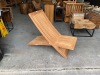 BRAND NEW SOLID TEAK WOODEN DILARA LOUNGER 178 X 60 X 75cm RRP £450 - 2