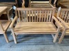 BRAND NEW SOLID TEAK WOODEN MALTA BENCH 120 X 65 X 90cm RRP £345 - 2