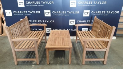 BRAND NEW SOLID TEAK WOODEN MALTA BENCH 120 X 65 X 90cm RRP £345