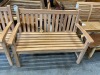 BRAND NEW SOLID TEAK WOODEN MALTA BENCH 120 X 65 X 90cm RRP £345 - 2