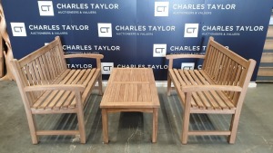 BRAND NEW SOLID TEAK WOODEN RECTA COFFEE TABLE 120 X 60 X 45cm RRP £235