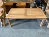 BRAND NEW SOLID TEAK WOODEN RECTA COFFEE TABLE 120 X 60 X 45cm RRP £235 - 2