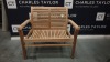 BRAND NEW SOLID TEAK WOODEN ESTELLE BENCH 105 X 63 X 93cm RRP £375