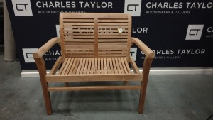 BRAND NEW SOLID TEAK WOODEN ESTELLE BENCH 105 X 63 X 93cm RRP £375