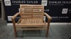BRAND NEW SOLID TEAK WOODEN ESTELLE BENCH 105 X 63 X 93cm RRP £375