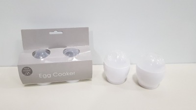 216 X BRAND NEW YOUR HOME SET OF 2 PLASTIC EGG COOKER IN 9 BOXES