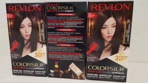 60 X BRAND NEW REVLON COLORSILK ALL IN ONE BUTTERCREAM BROWN-BLACK HAIR COLOUR (REVLON SHADE CODE 30) IN 5 BOXES