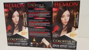 60 X BRAND NEW REVLON COLORSILK ALL IN ONE BUTTERCREAM BROWN-BLACK HAIR COLOUR (REVLON SHADE CODE 30) IN 5 BOXES