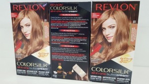 60 X BRAND NEW REVLON COLORSILK ALL IN ONE BUTTERCREAM MEDIUM NATURAL BLONDE HAIR COLOUR (REVLON SHADE CODE 80) IN 5 BOXES