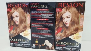 60 X BRAND NEW REVLON COLORSILK ALL IN ONE BUTTERCREAM MEDIUM NATURAL BLONDE HAIR COLOUR (REVLON SHADE CODE 80) IN 5 BOXES