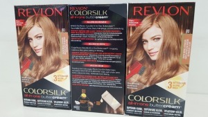 60 X BRAND NEW REVLON COLORSILK ALL IN ONE BUTTERCREAM MEDIUM NATURAL BLONDE HAIR COLOUR (REVLON SHADE CODE 80) IN 5 BOXES