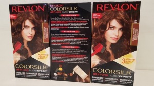 60 X BRAND NEW REVLON COLORSILK ALL IN ONE BUTTERCREAM MEDIUM GOLDEN BROWN HAIR COLOUR (REVLON SHADE CODE 53) IN 5 BOXES