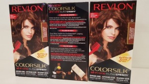 60 X BRAND NEW REVLON COLORSILK ALL IN ONE BUTTERCREAM MEDIUM GOLDEN BROWN HAIR COLOUR (REVLON SHADE CODE 53) IN 5 BOXES