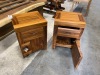 2 X BRAND NEW SOLID SUAR WOODEN CHELSEA BEDSIDE TABLES 40 X 35 X 55cm RRP £200 per piece - 2