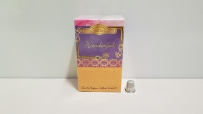 50 X BRAND NEW DESIGNER FRENCH COLLECTION WONDERFUL EAU DE PERFUM 100ML 3.4FL.OZ. (IN ONE BOX AND 2 LOOSE)