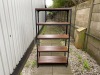 BRAND NEW SOLID MAHOGANY IRON BOOK RACK 180 X 45 X 90cm RRP £600 - 2