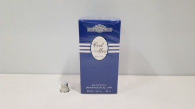 50 X BRAND NEW DESIGNER FRENCH COLLECTION COOL MEN EAU DE TOILETTE 100ML 3.4FL.OZ. (IN ONE BOX AND 2 LOOSE)