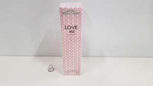 50 X BRAND NEW DESIGNER FRENCH COLLECTION LOVE ME EAU DE PERFUM 100ML 3.4FL.OZ. (IN ONE BOX AND 2 LOOSE)