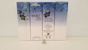 50 X BRAND NEW DESIGNER FRENCH COLLECTION SECRET CODE FOR WOMEN EAU DE PARFUM 100ML 3.4FL.OZ. ( IN ONE BOX AND 2 LOOSE)