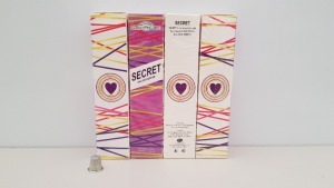 50 X BRAND NEW DESIGNER FRENCH COLLECTION SECRET EAU DE PARFUM NATURAL SPRAY 100ML 3.3FL.OZ. ( IN ONE BOX AND 2 LOOSE)