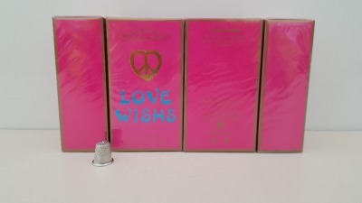 50 X BRAND NEW DESIGNER FRENCH COLLECTION LOVE WISH EAU DE PARFUM 100ML 3.3FL.OZ. ( IN 1 BOXES AND 2 PICK LOOSE)