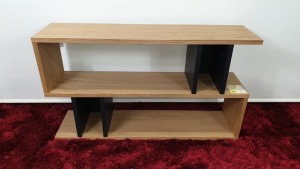 BRAND NEW CONTENT BY TERRANCE CONRAN COUNTER BALANCE LOW SHELVING COLOUR OAK / GREY SIZE 120 X 70