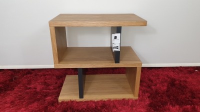 BRAND NEW CONTENT BY TERRANCE CONRAN COUNTER BALANCE SIDE TABLE COLOUR OAK / GREY SIZE 50 X 50 X