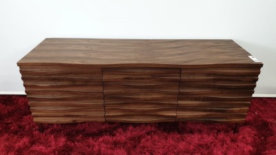 BRAND NEW CONTENT BY TERRANCE CONRAN WAVE SIDEBOARD WALNUT COLOUR SIZE 150 X 50 X 65cm HIGH RRP £
