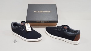 5 X BRAND NEW JACK & JONES GASTON CANVAS MIXED ANTHRACITE BLACK SHOES UK SIZE 9