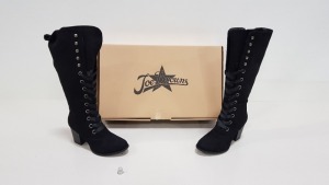 7 X BRAND NEW JOE BROWNS BLACK LACED BOOTS SIZE 6