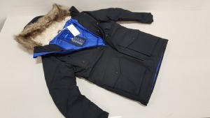 6 X BRAND NEW JACK & JONES EXPLORER PARKA JACKET IN SOLID BLACK SIZE LARGE AND EXTRA LARGE RRP £70.00 (TOTAL RRP £420.00)